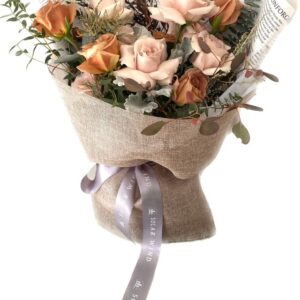 11 cappucino sandy roses bouquet
