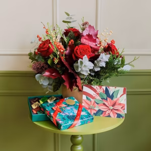 Crimson Eve｜Christmas Mixed Table Arrangement