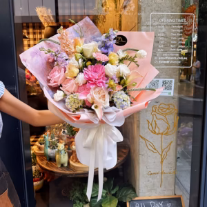 Candy Cloud｜Roses & Stocks & Chrysanthemums Mixed Bouquet
