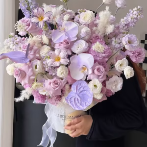 Lavender Poetry｜Orchids & Tulips & Roses & Anthuriums Mixed Bouquet