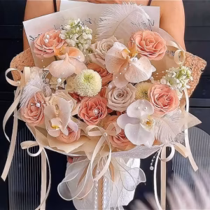 Velvet Whisper｜Orchids & Roses Mixed Bouquet