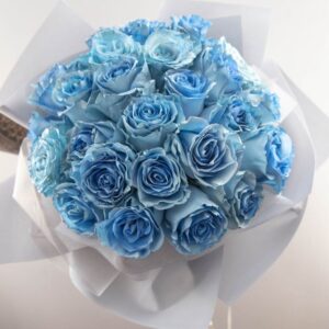 52 blue roses bouquet