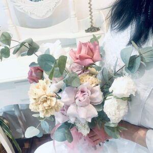 Antic rose and carnation bridal Bouquet