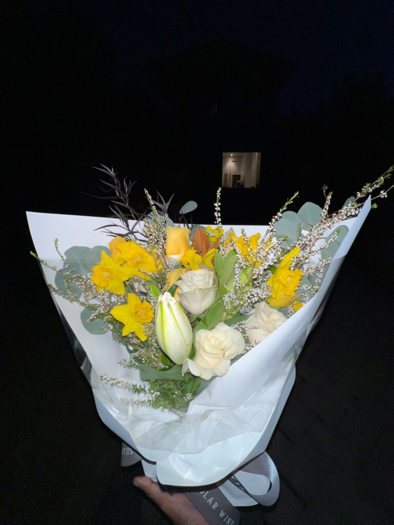 Fresh Spring Blossom Bouquet of premium yellow and white mixed flowers