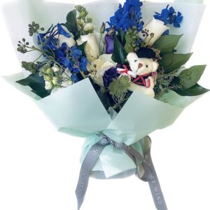 Medium blue with teddy bear 400hx300w