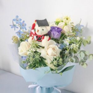 Mini Blue with Teddy bear (300Hx200W)