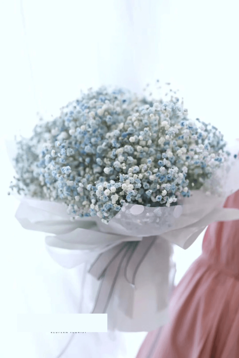 Blue Baby's Breath Bouquet delivered to Caringbah by Iris Florist