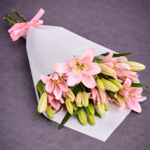 Delicate Pink Lily Bouquet –