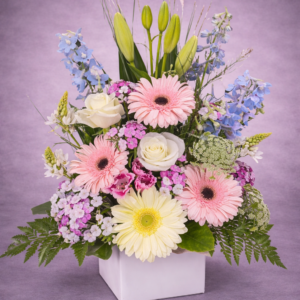 Elegant Floral Arrangement in a Box –