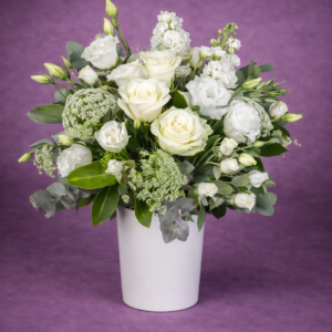 Elegant White Flower Centerpiece –