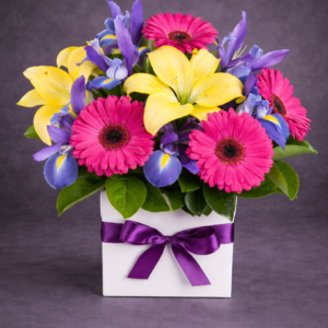 Vibrant Floral Gift Box Bouquet Signature –