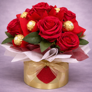 Red Roses and Ferrero Rocher Gift Set –