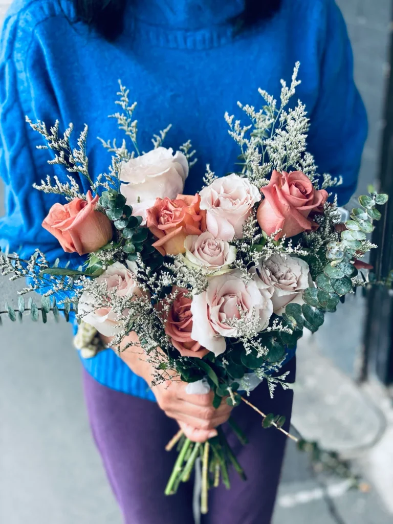 Rose Only – Dusty Pink & Toffee Roses delivered to Caringbah by Iris Florist