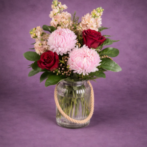 Soft Blooms in a Mason Jar –