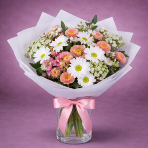 Soft Pastel Floral Bouquet Arrangement –