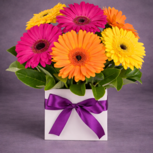 Vibrant Gerbera Daisy Box Bouquet –